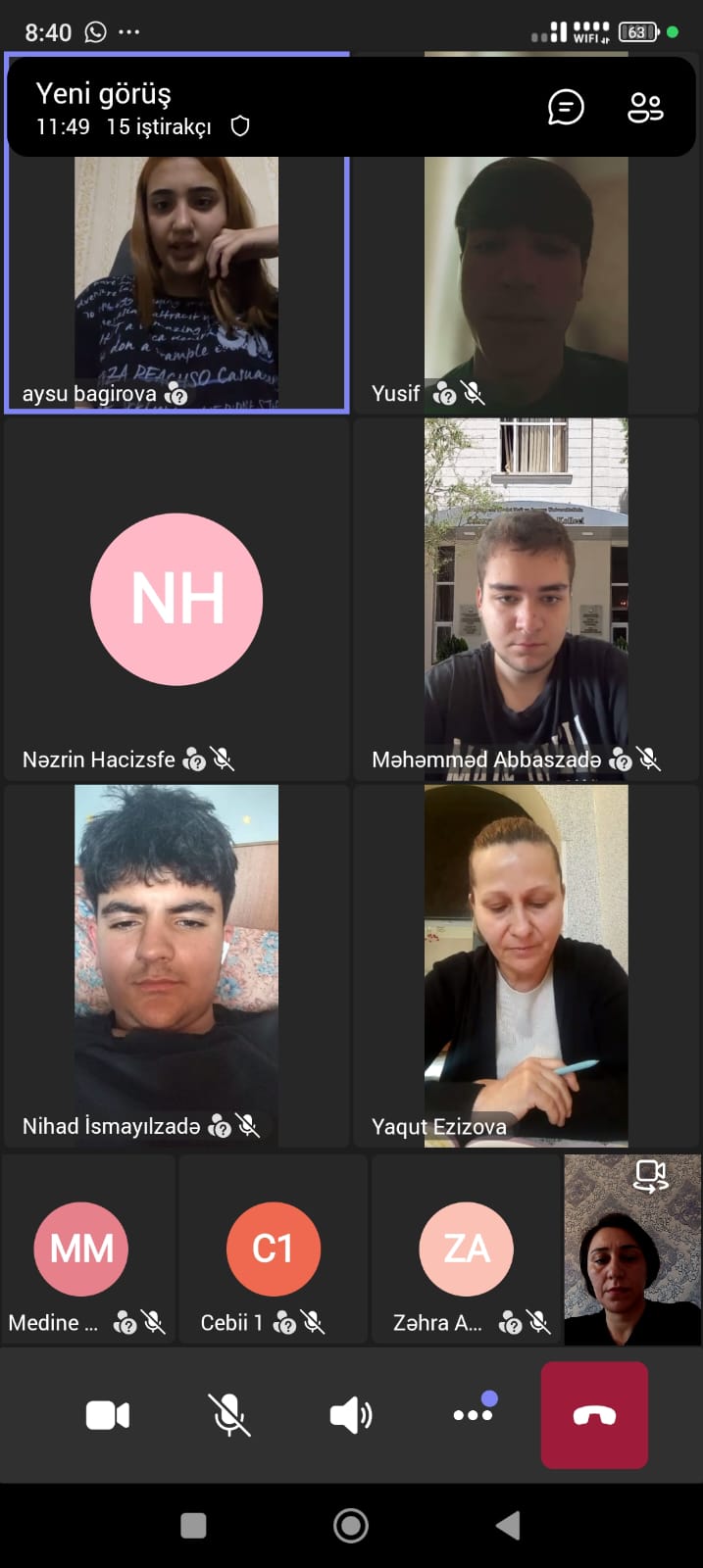 Hazırda tədris prosesinin gedişi rəhbərlik tərəfindən mütəmadi olaraq izlənilir