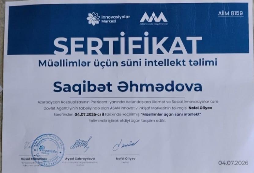 Təbrik edirik!