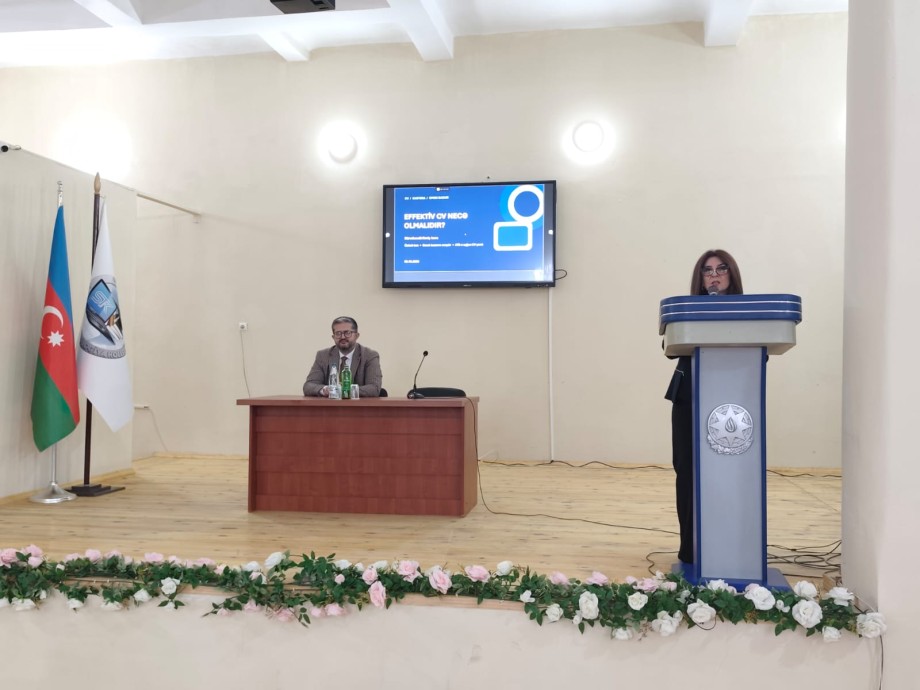 Sənaye və Texnologiya Kollecində son kurs tələbələri üçün "CV hazırlanması və karyera planlaşdırılması" mövzusunda seminar keçirilib